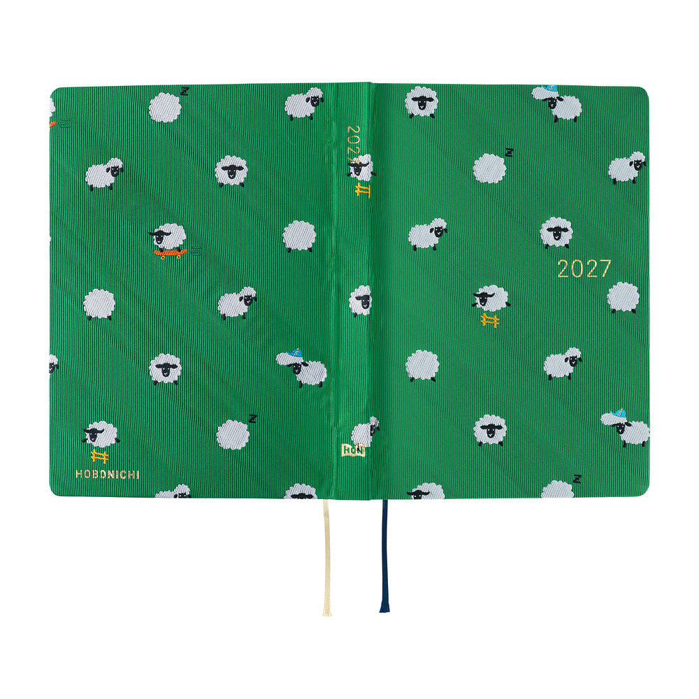 Hobonichi Techo 2027 A6 HON ENG - Bow & Tie: Sheep Sheep Sheep