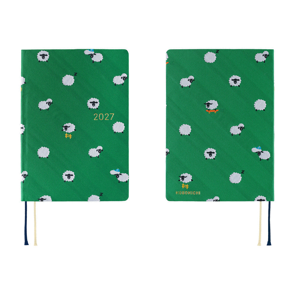 Hobonichi Techo 2027 A6 HON ENG - Bow & Tie: Sheep Sheep Sheep