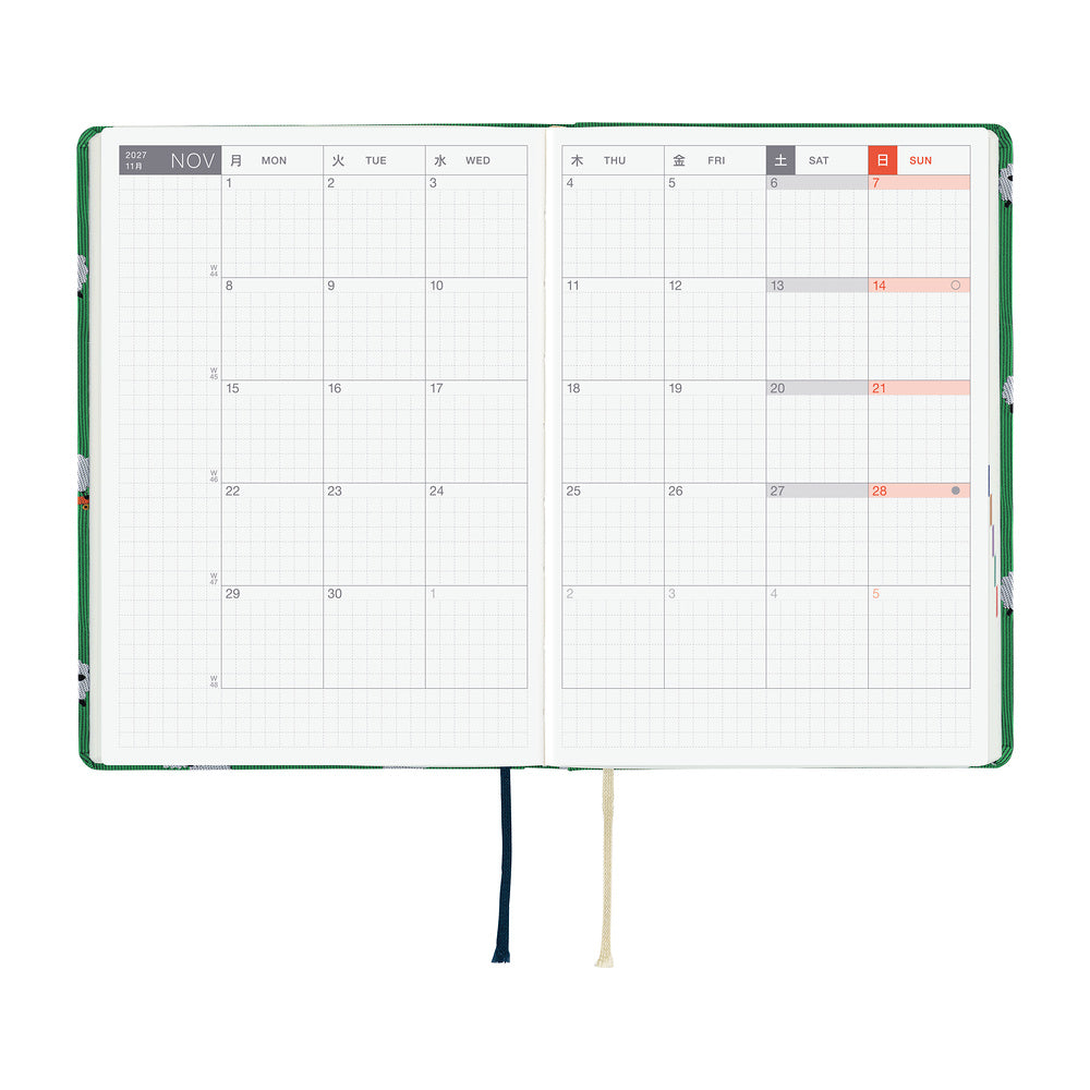 Hobonichi Techo 2027 A6 HON ENG - Bow & Tie: Sheep Sheep Sheep