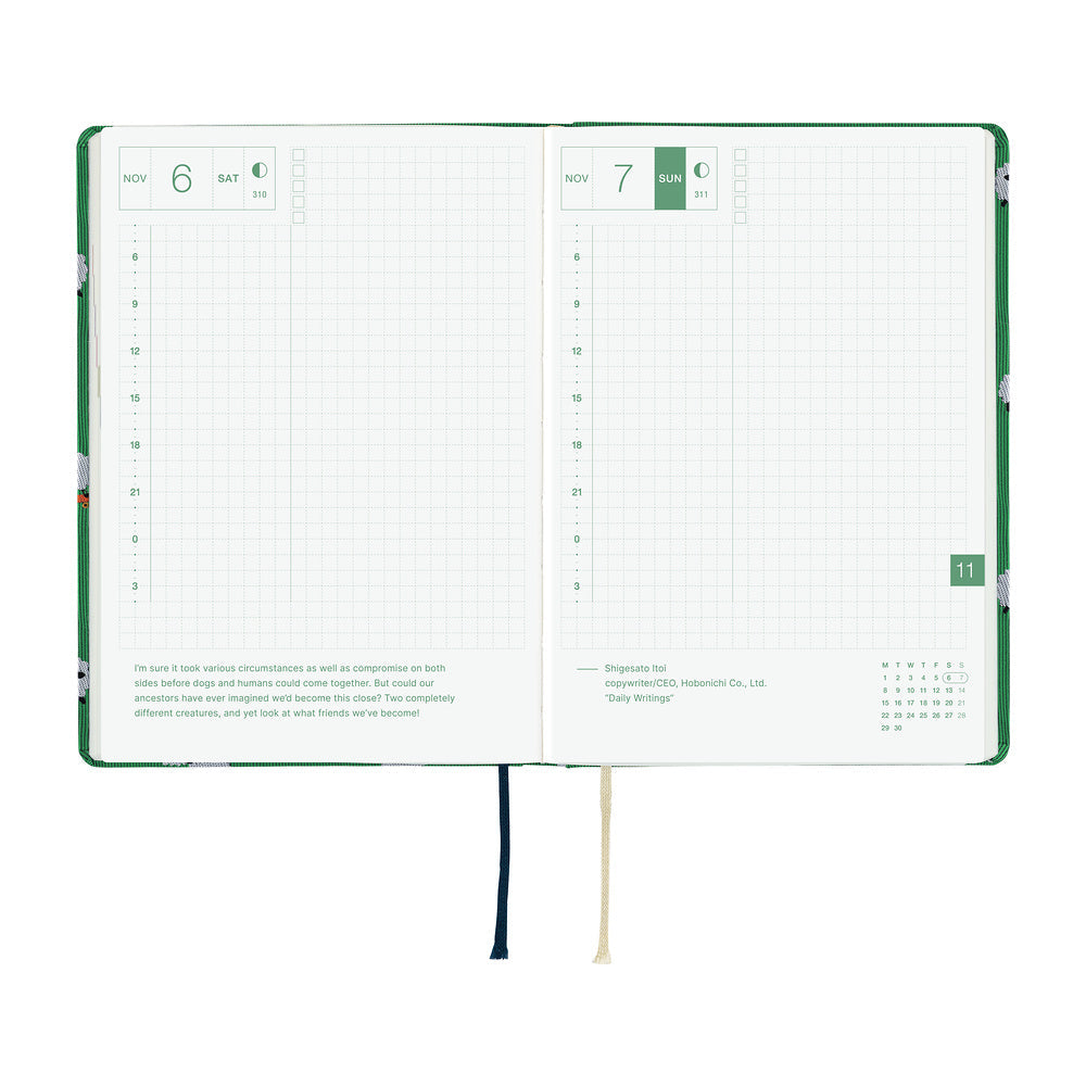 Hobonichi Techo 2027 A6 HON ENG - Bow & Tie: Sheep Sheep Sheep