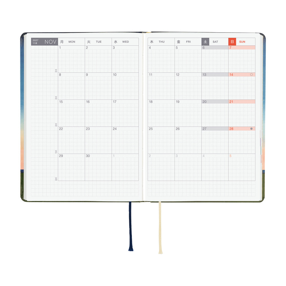 Hobonichi Techo 2027 A6 HON ENG - Hiroko Kubota: String Telephone Until the Moon is Full