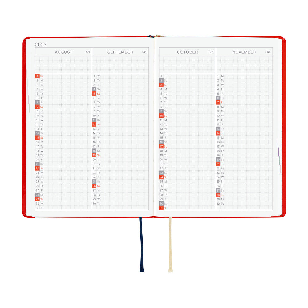 Hobonichi Techo 2027 A6 HON ENG - Yumi Kitagishi: White Cat and Rabbit’s Tea Room