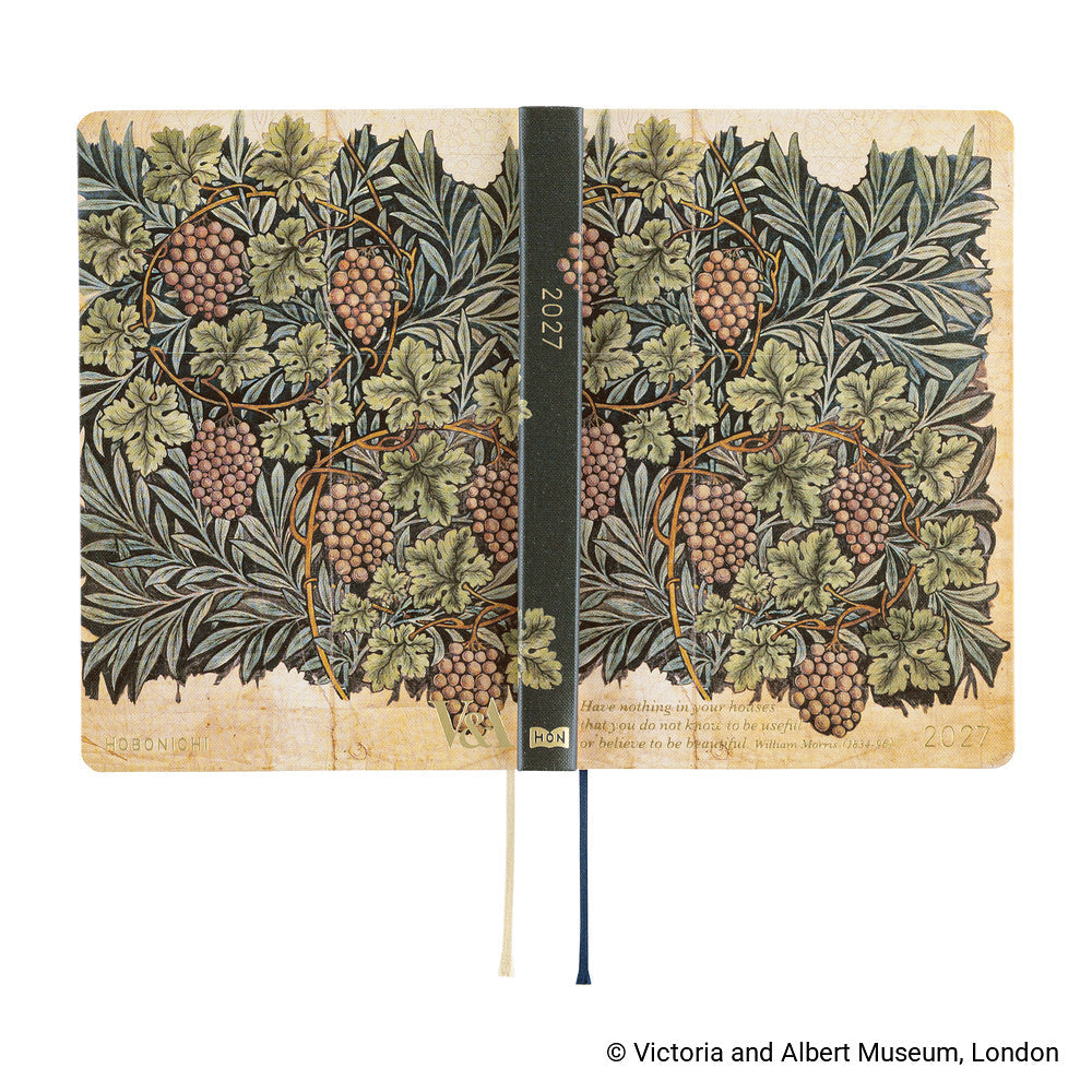 Hobonichi Techo 2027 A6 HON JPN - V&A Series: Vine
