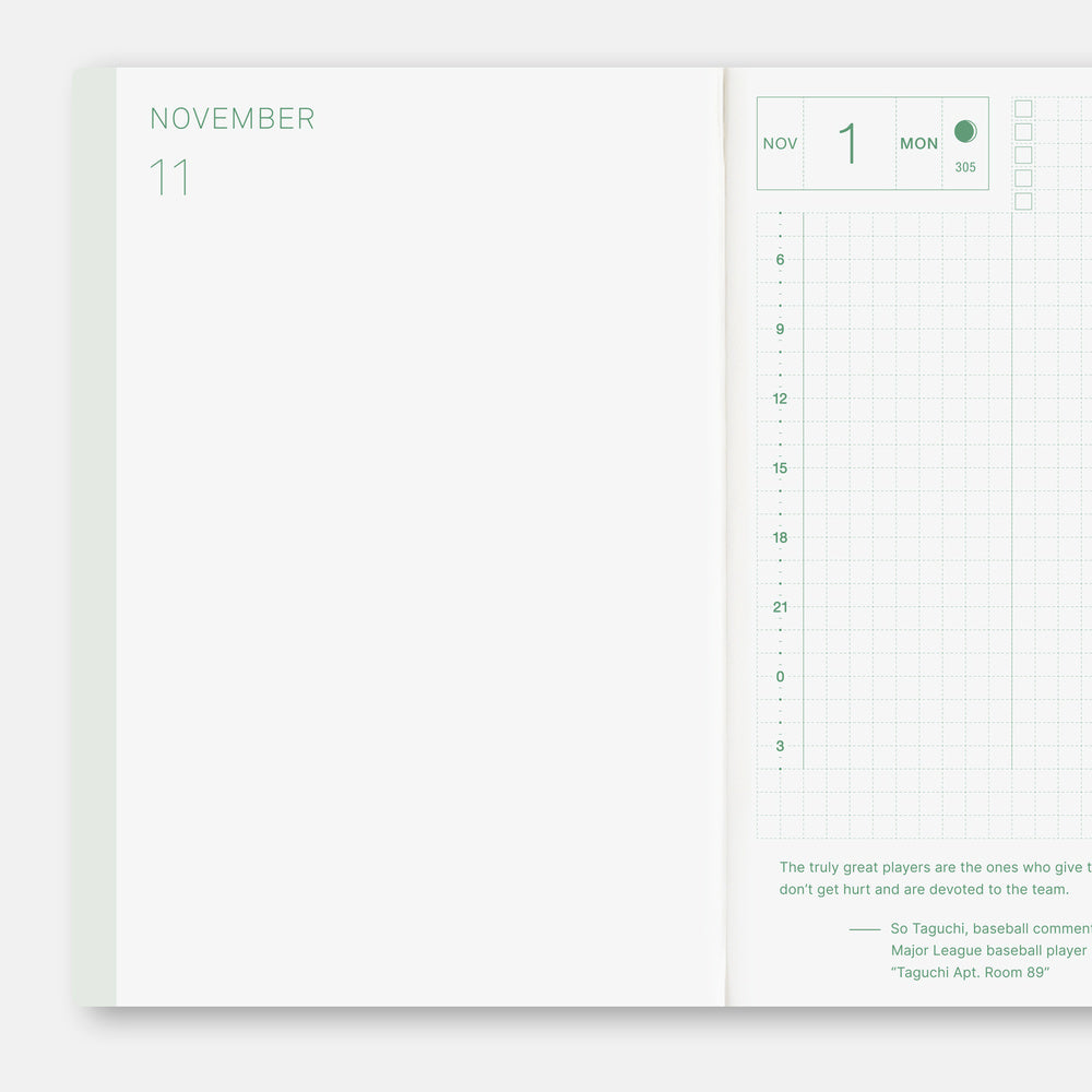 Hobonichi Techo 2027 English Original Book [A6 size/Daily/Jan start/Mon start]