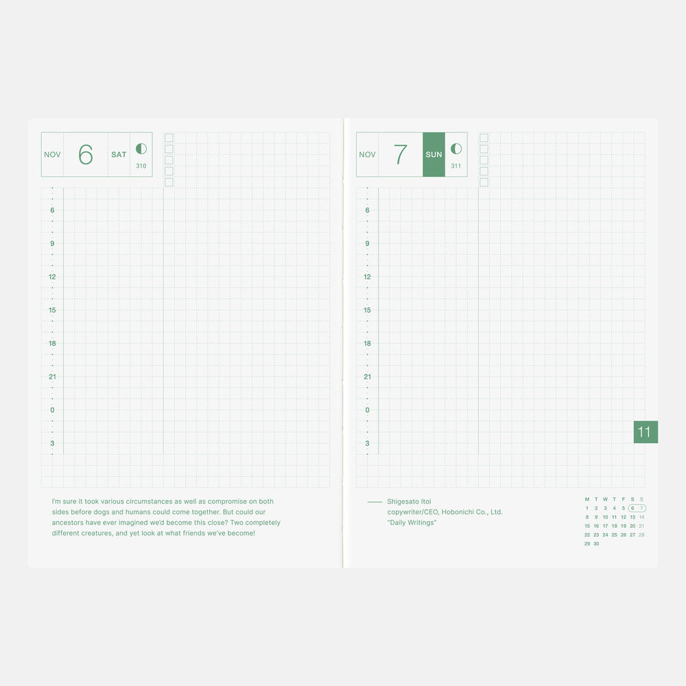 Hobonichi Techo 2027 English Original Book [A6 size/Daily/Jan start/Mon start]