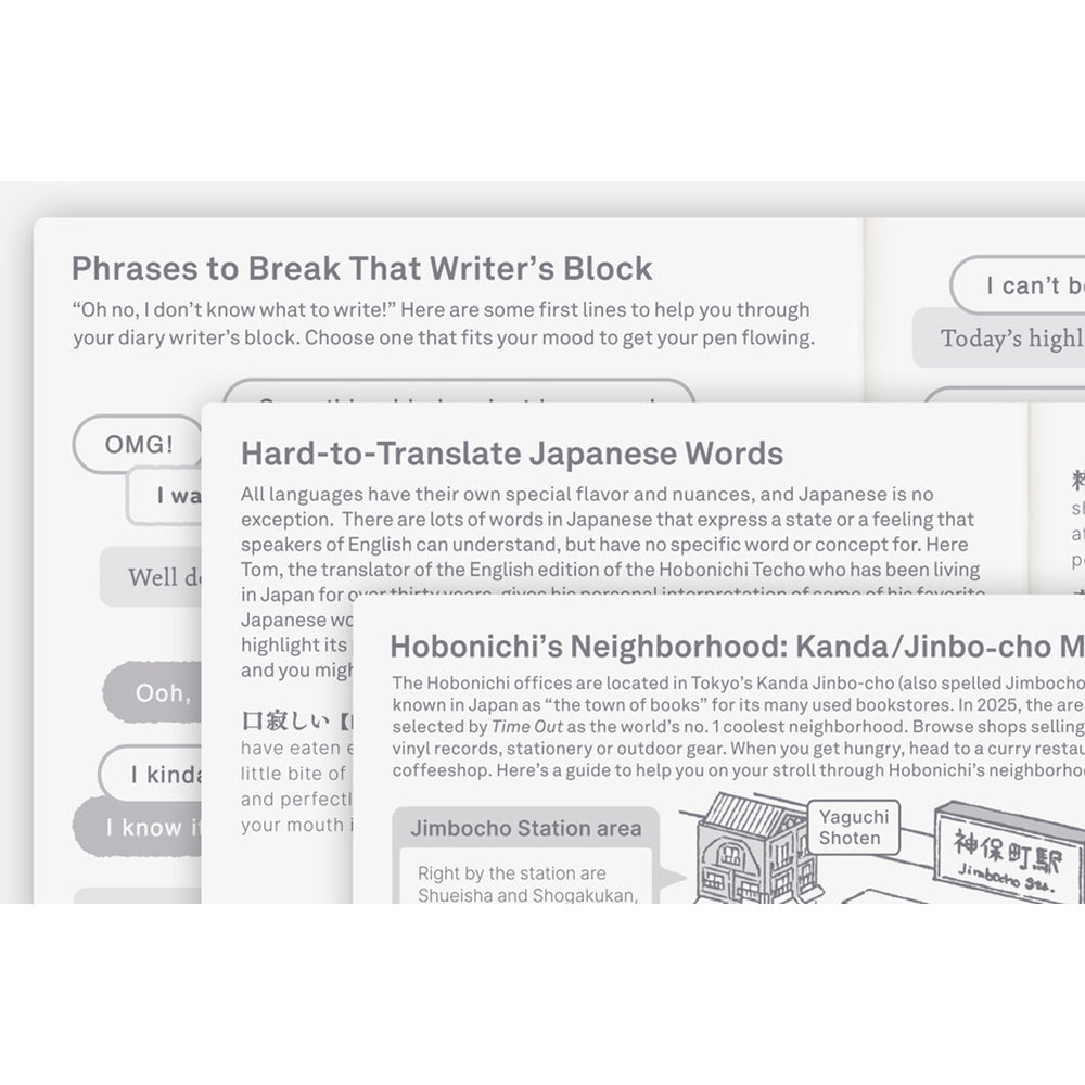 Hobonichi Techo 2027 English Original Book [A6 size/Daily/Jan start/Mon start]