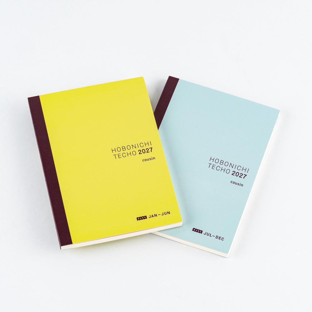 Hobonichi Techo 2027 Japanese Cousin Avec Books [A5 size/Daily 6-month x 2 book set/Jan start/Mon start]