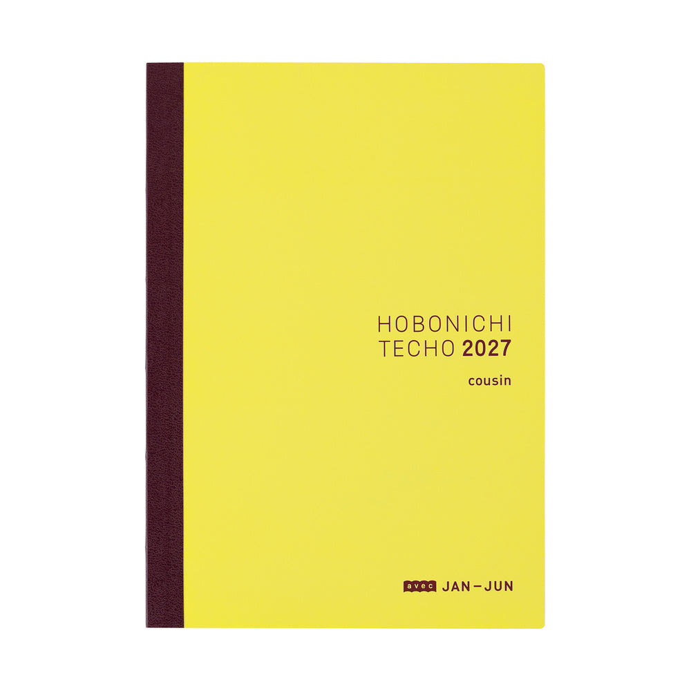 Hobonichi Techo 2027 Japanese Cousin Avec Books [A5 size/Daily 6-month x 2 book set/Jan start/Mon start]
