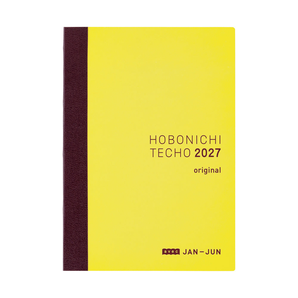 Hobonichi Techo 2027 Japanese Original Avec Books [A6 size/Daily 6-month x 2 book set/Jan start/Mon start]