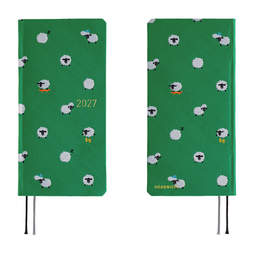 Hobonichi Techo 2027 Weeks ENG - Bow & Tie: Sheep Sheep Sheep