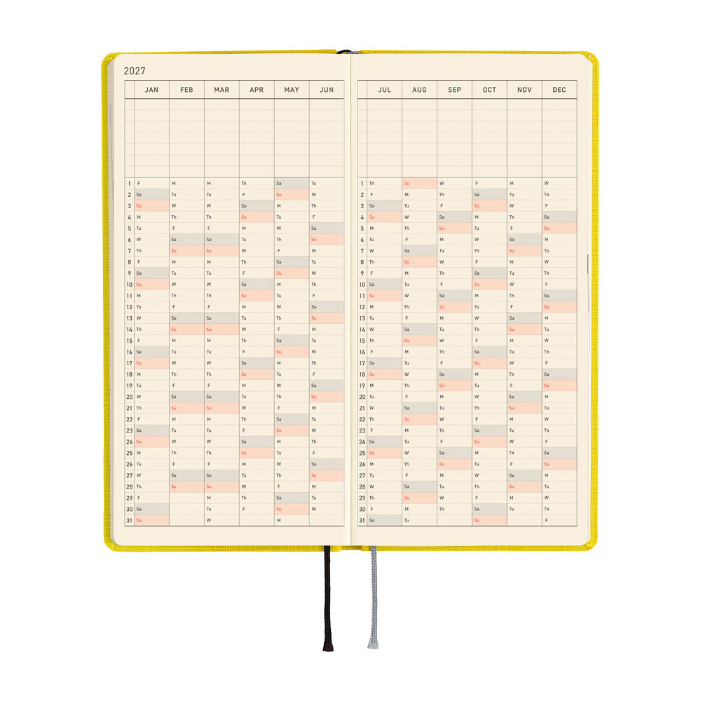 Hobonichi Techo 2027 Weeks ENG - Colours: Canaria Yellow