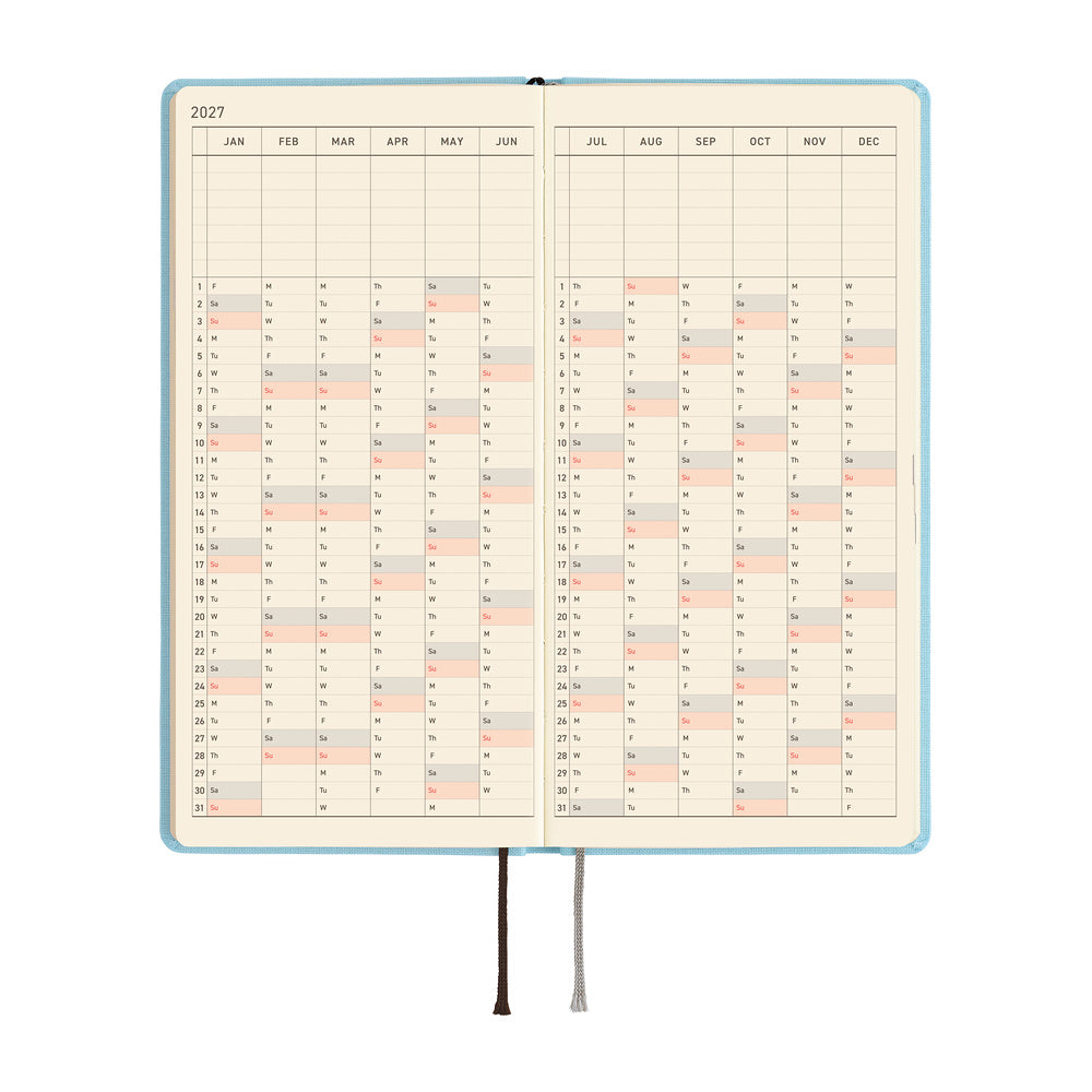 Hobonichi Techo 2027 Weeks ENG - Colours: Sea Glass