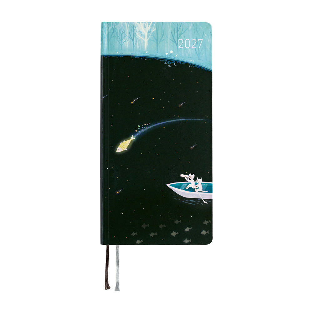 Hobonichi Techo 2027 Weeks ENG - Hiroko Kubota: Meteor Shower in the Light Blue Forest