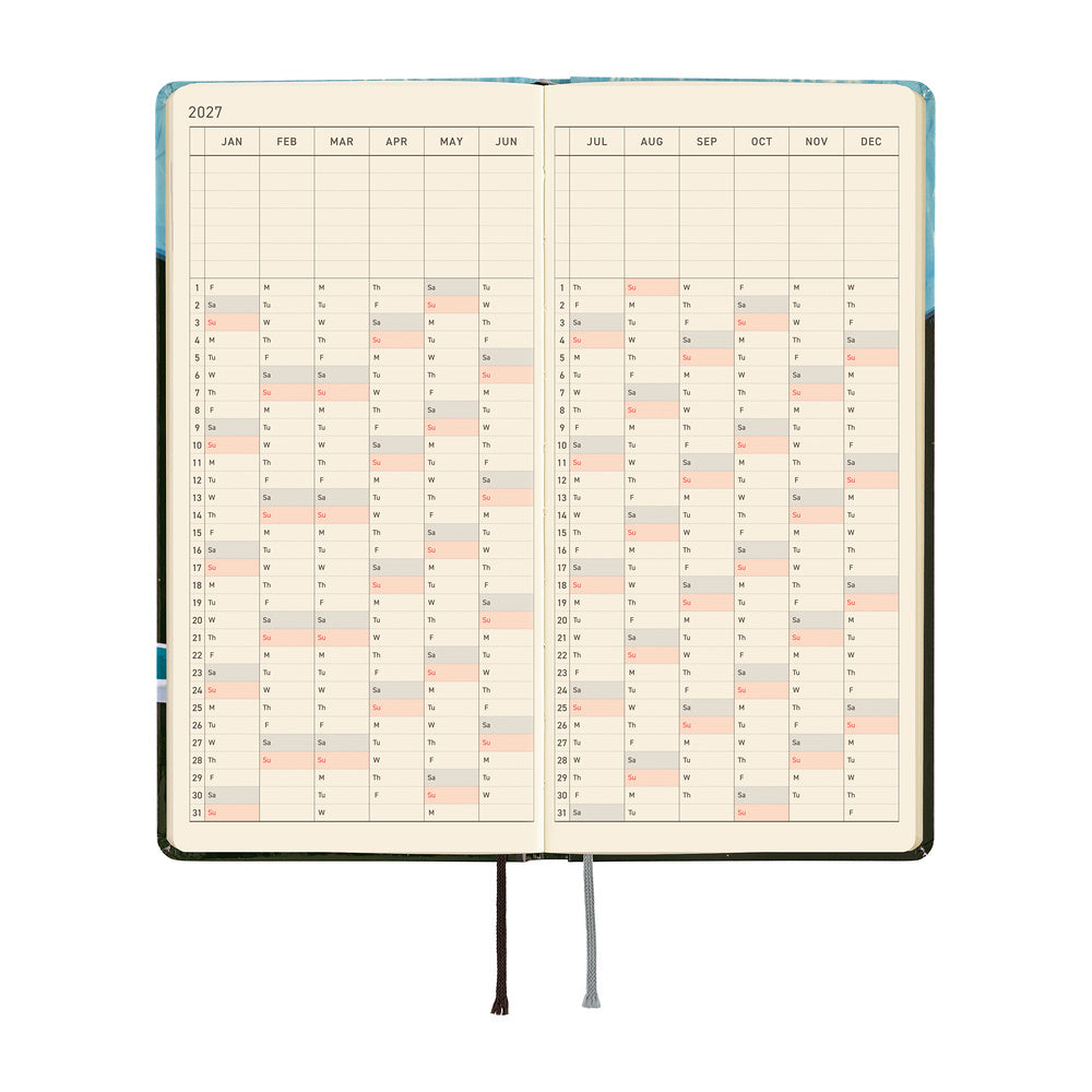 Hobonichi Techo 2027 Weeks ENG - Hiroko Kubota: Meteor Shower in the Light Blue Forest