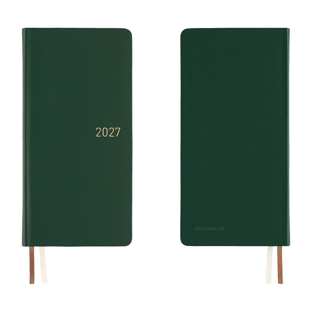 Hobonichi Techo 2027 Weeks ENG - Leather: Forest Green