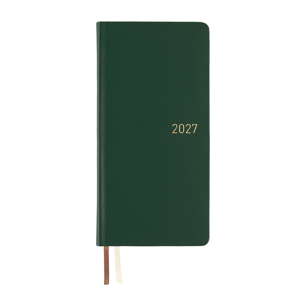 Hobonichi Techo 2027 Weeks ENG - Leather: Forest Green