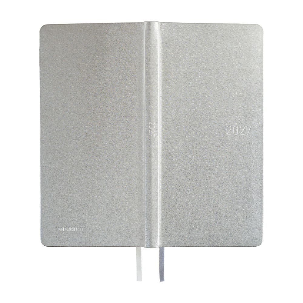 Hobonichi Techo 2027 Weeks ENG - Leather: Noble Silver