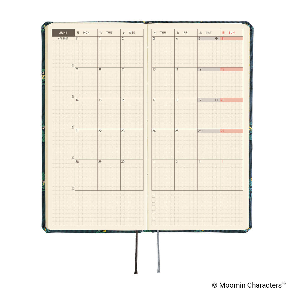 Hobonichi Techo 2027 Weeks ENG - Moomin: A Day in the Life of Snufkin