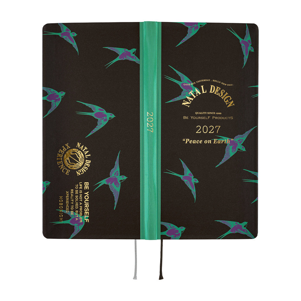 Hobonichi Techo 2027 Weeks ENG - Natal Design: Lucky Swallow