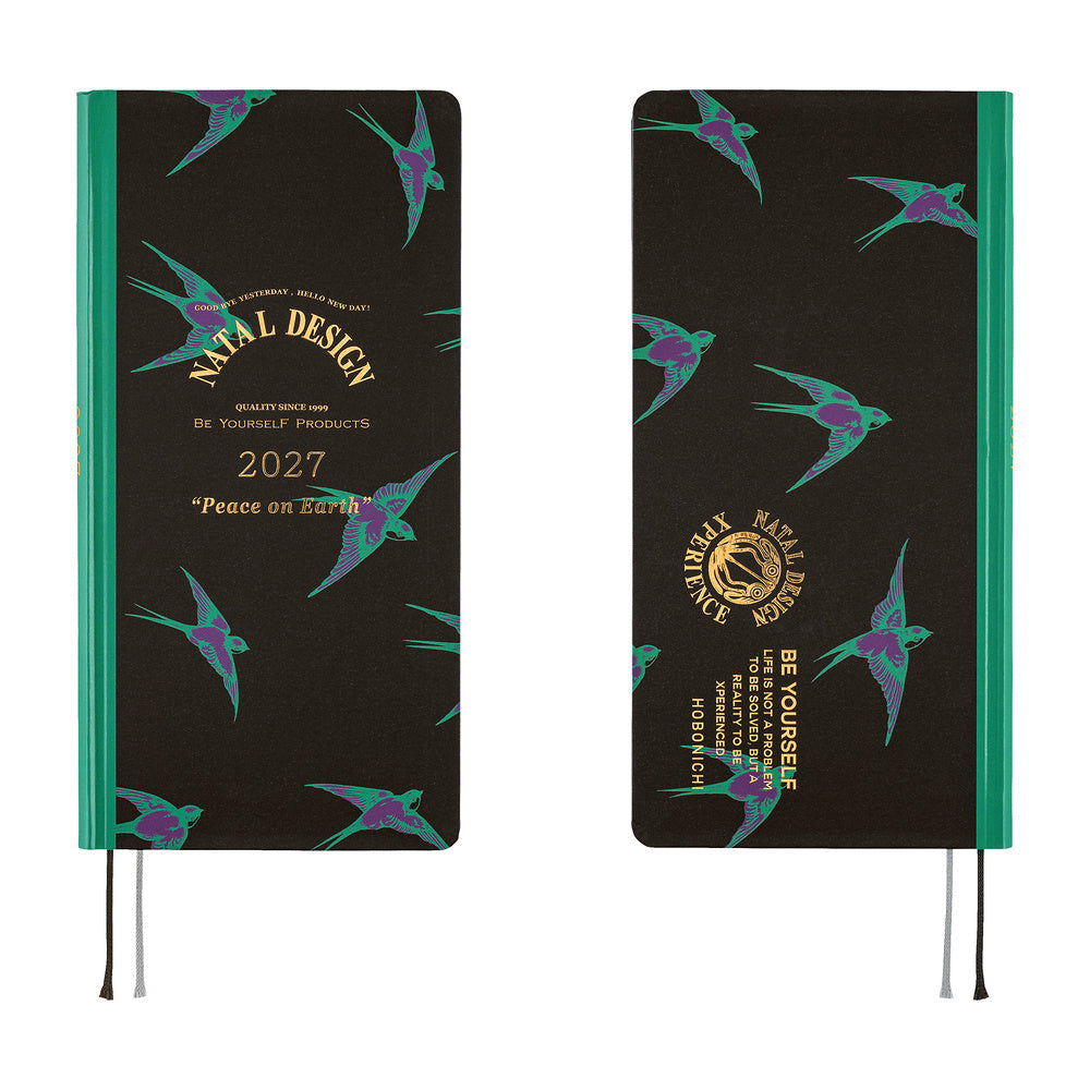 Hobonichi Techo 2027 Weeks ENG - Natal Design: Lucky Swallow