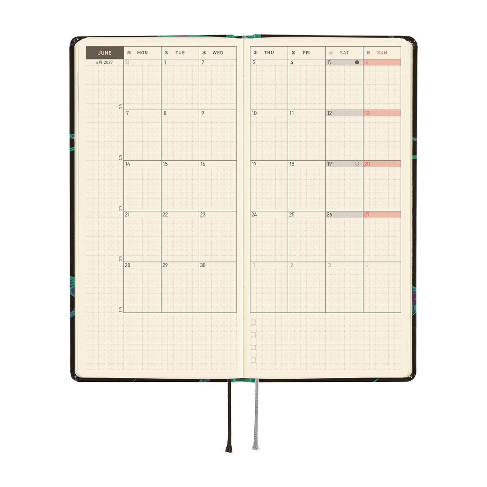 Hobonichi Techo 2027 Weeks ENG - Natal Design: Lucky Swallow