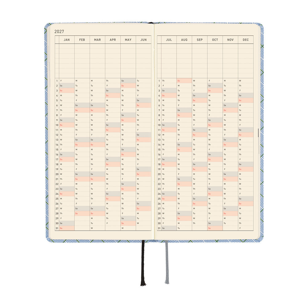 Hobonichi Techo 2027 Weeks ENG - Shirt Fabric: Graph Plaid
