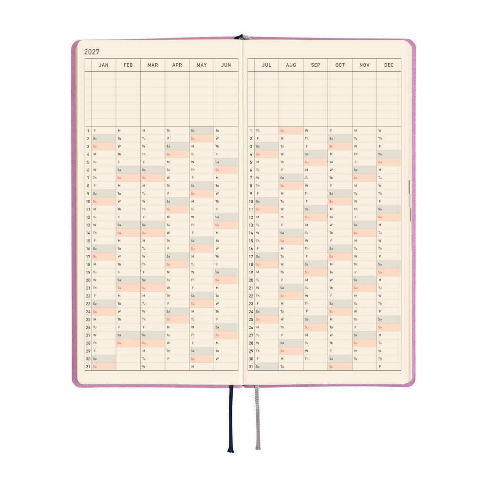 Hobonichi Techo 2027 Weeks ENG - Smooth: Lavender Milk