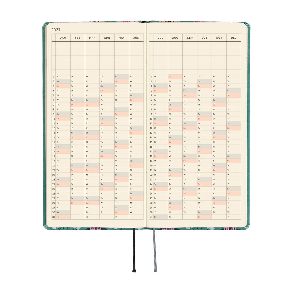 Hobonichi Techo 2027 Weeks ENG - Yumi Kitagishi: White Cat Wallpaper