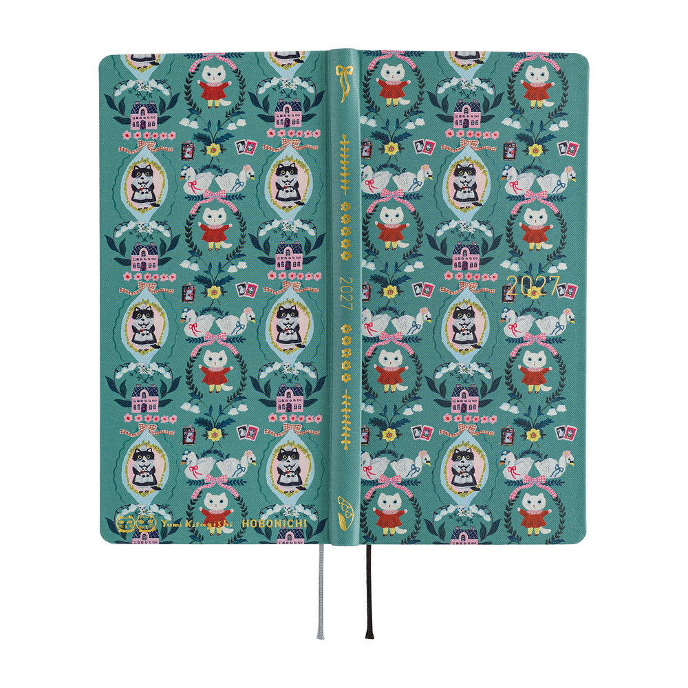 Hobonichi Techo 2027 Weeks ENG - Yumi Kitagishi: White Cat Wallpaper