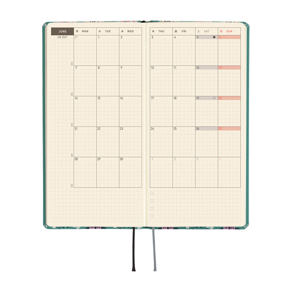 Hobonichi Techo 2027 Weeks ENG - Yumi Kitagishi: White Cat Wallpaper