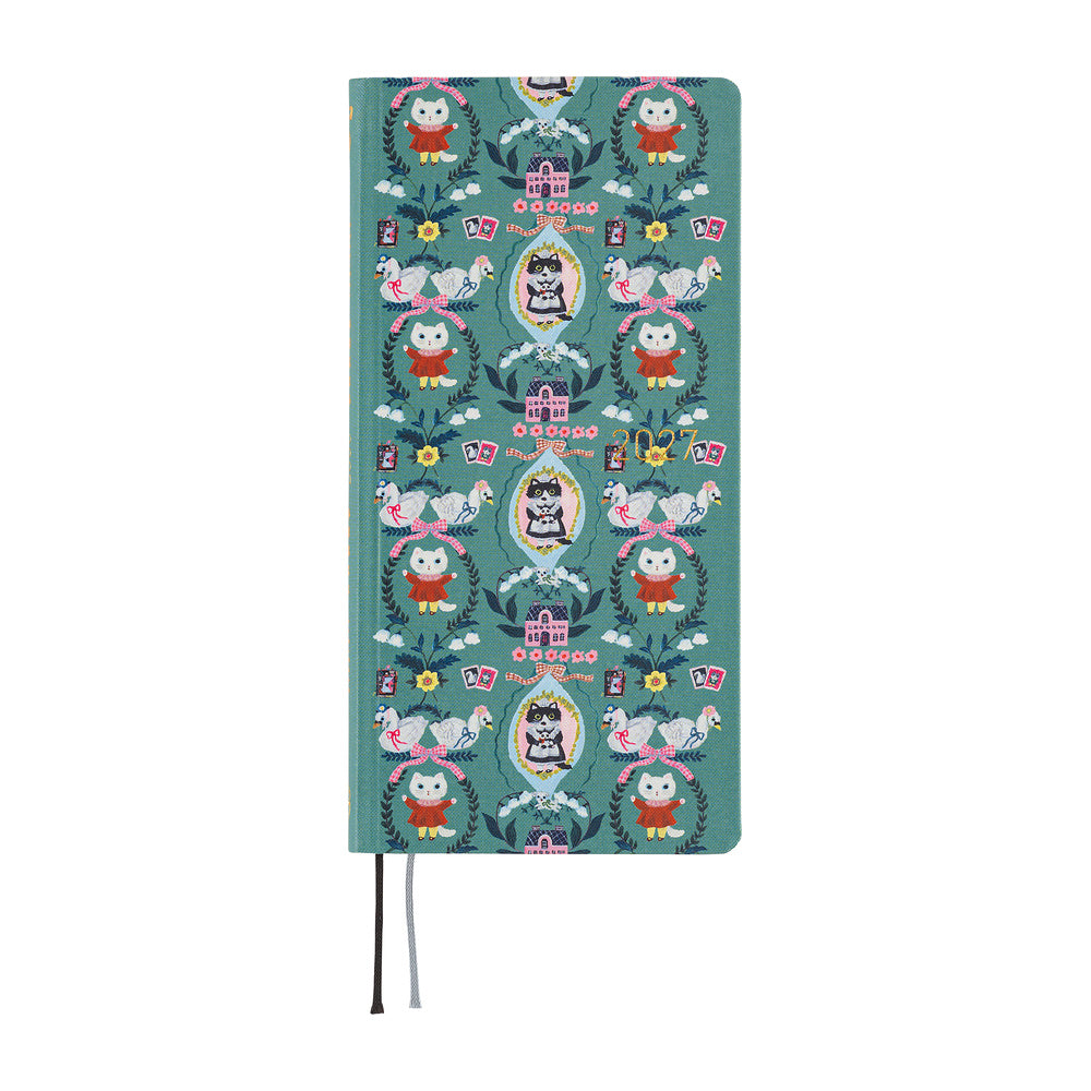 Hobonichi Techo 2027 Weeks ENG - Yumi Kitagishi: White Cat Wallpaper
