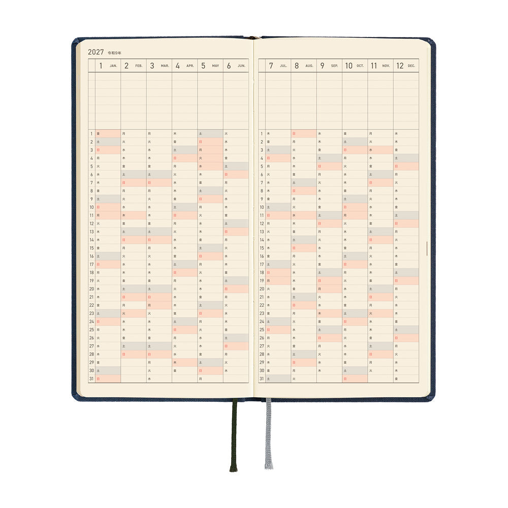 Hobonichi Techo 2027 Weeks JPN - Colours: Midnight Blue