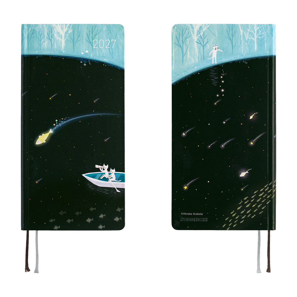Hobonichi Techo 2027 Weeks JPN - Hiroko Kubota: Meteor Shower in the Light Blue Forest