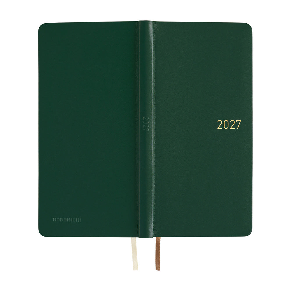 Hobonichi Techo 2027 Weeks JPN - Leather: Forest Green