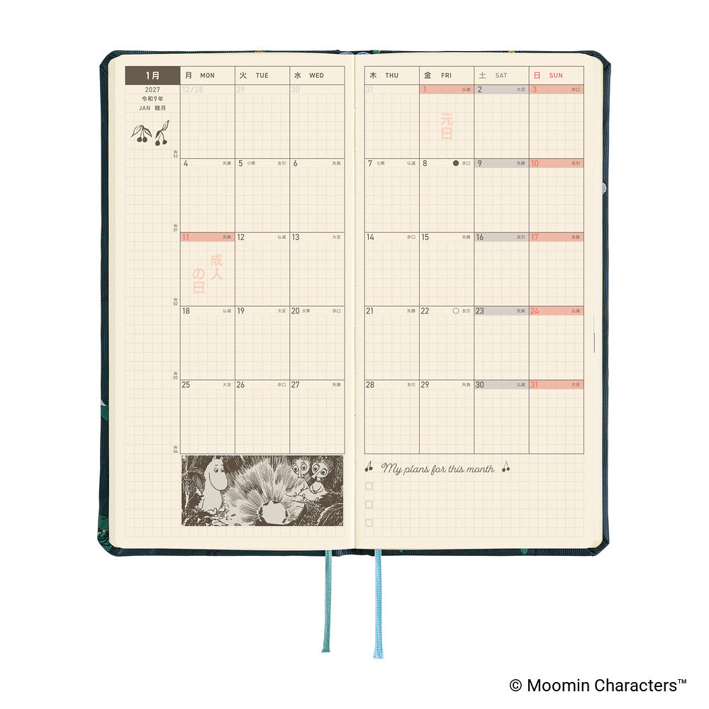 Hobonichi Techo 2027 Weeks JPN - Moomin: A Day in the Life of Snufkin