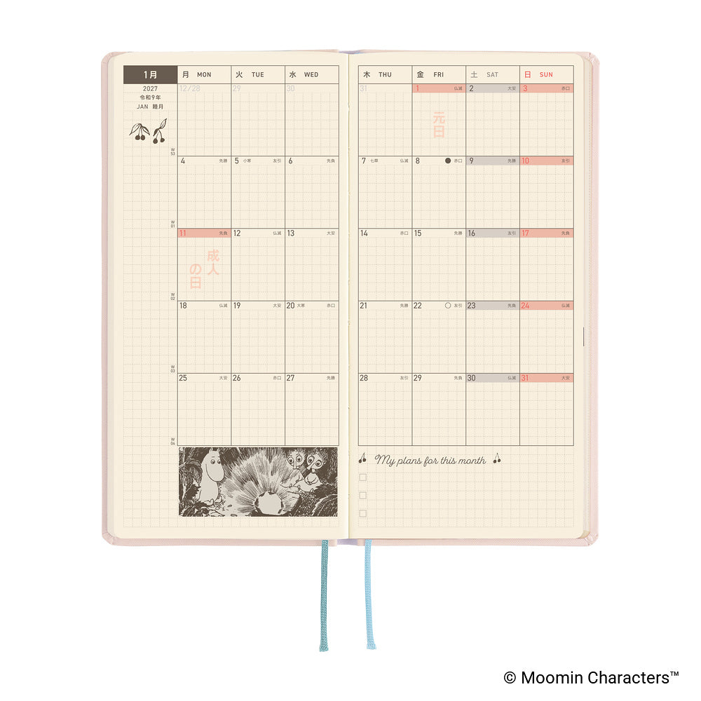 Hobonichi Techo 2027 Weeks JPN - Moomin: At the Table