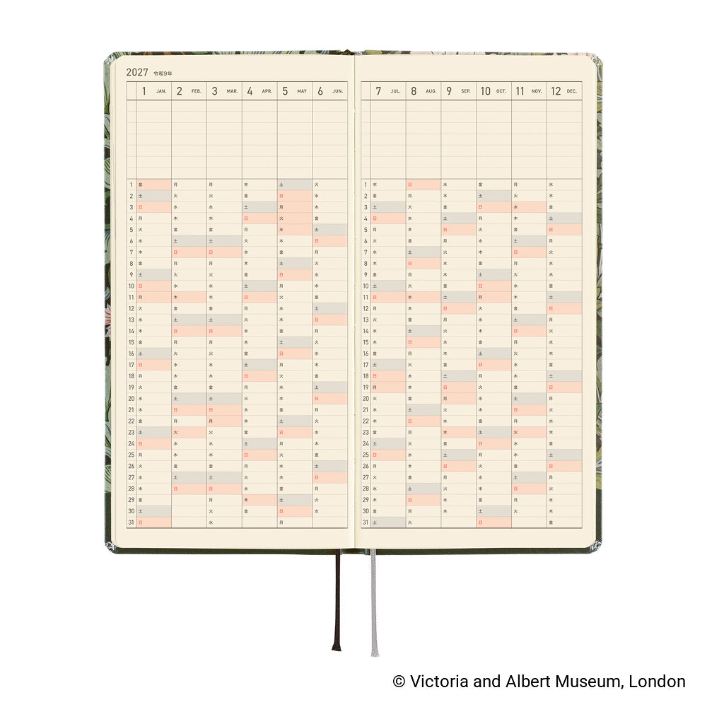 Hobonichi Techo 2027 Weeks JPN - V&A Series: Leicester