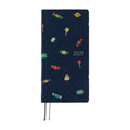 Hobonichi Techo 2027 Weeks MEGA ENG front cover featuring colorful candy pattern on deep navy background