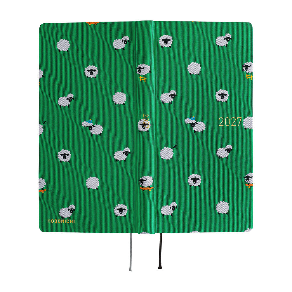 Hobonichi Techo 2027 Weeks MEGA ENG - Bow & Tie: Sheep Sheep Sheep