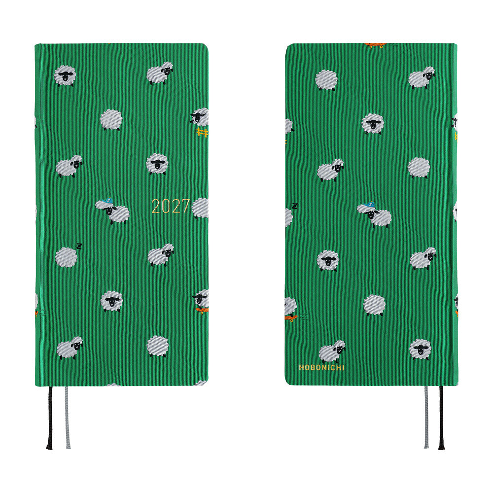 Hobonichi Techo 2027 Weeks MEGA ENG - Bow & Tie: Sheep Sheep Sheep