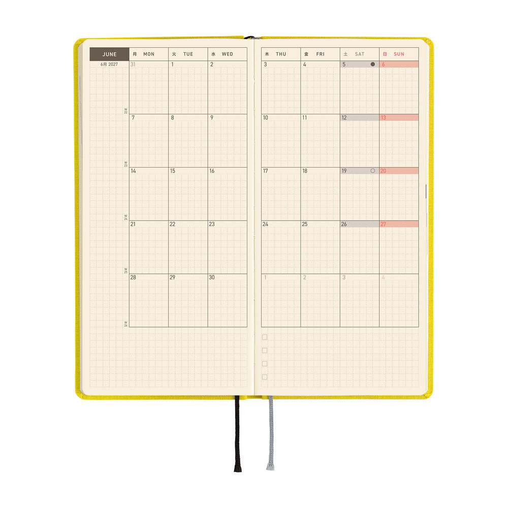 Hobonichi Techo 2027 Weeks MEGA ENG - Colours: Canaria Yellow