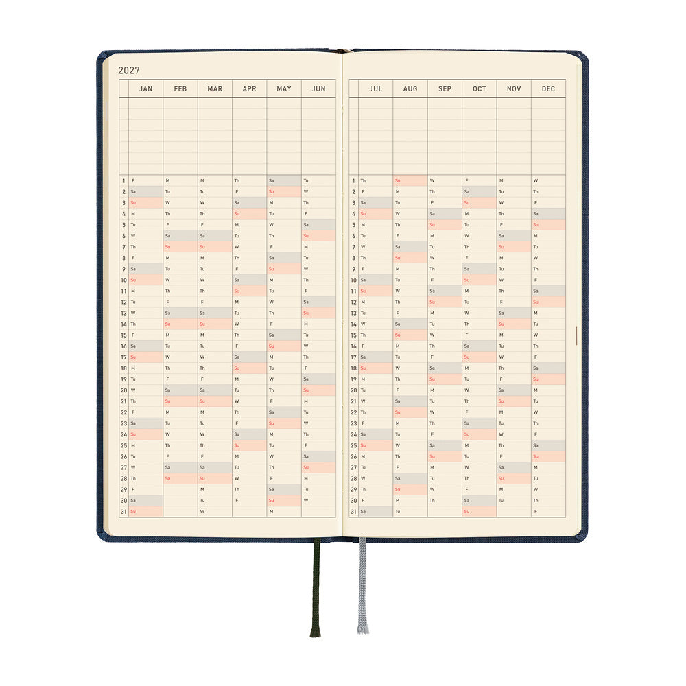 Hobonichi Techo 2027 Weeks MEGA ENG - Colours: Midnight Blue