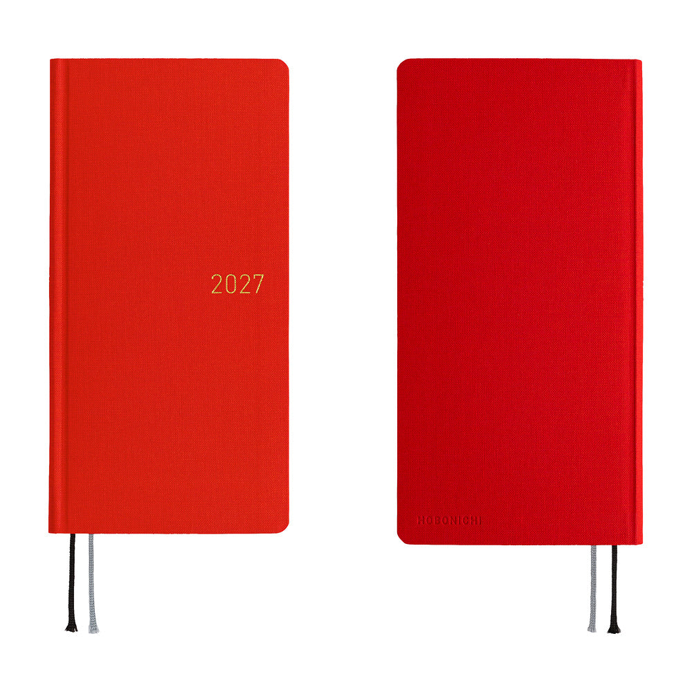 Hobonichi Techo 2027 Weeks MEGA ENG - Colours: Poppy Red