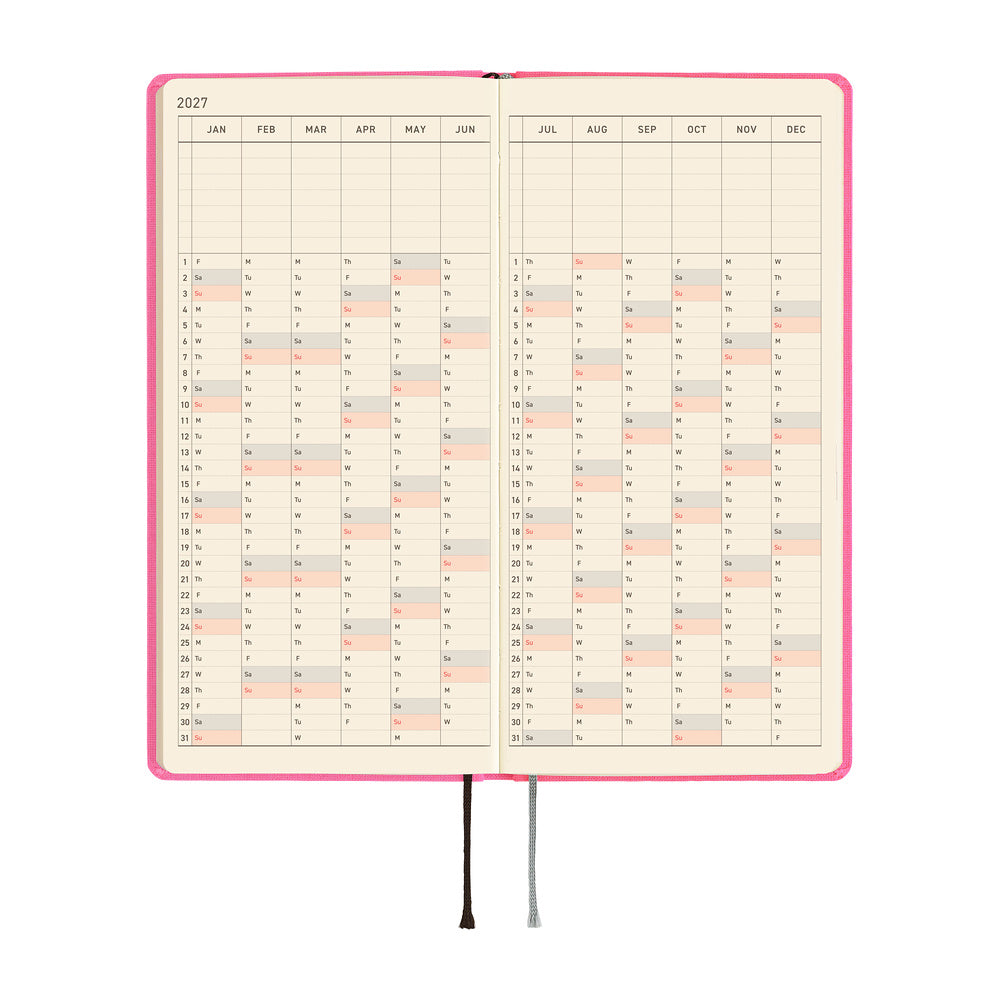 Hobonichi Techo 2027 Weeks MEGA ENG - Colours: Pink Sapphire