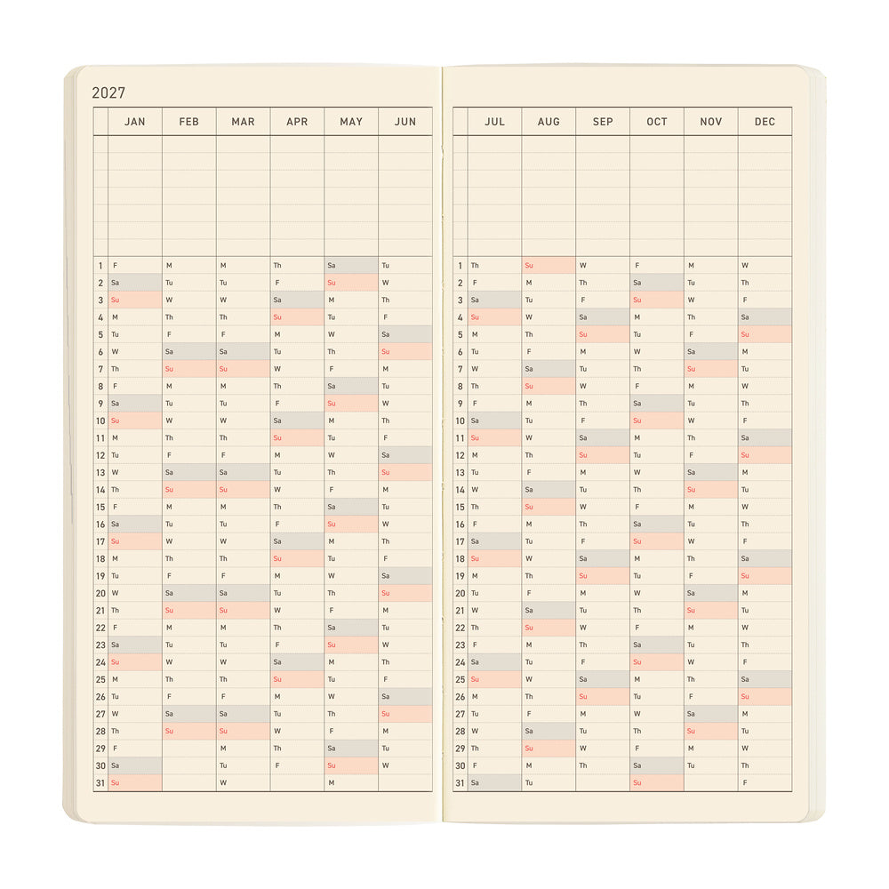 Hobonichi Techo 2027 Weeks MEGA ENG - Sneaker: Lime Green