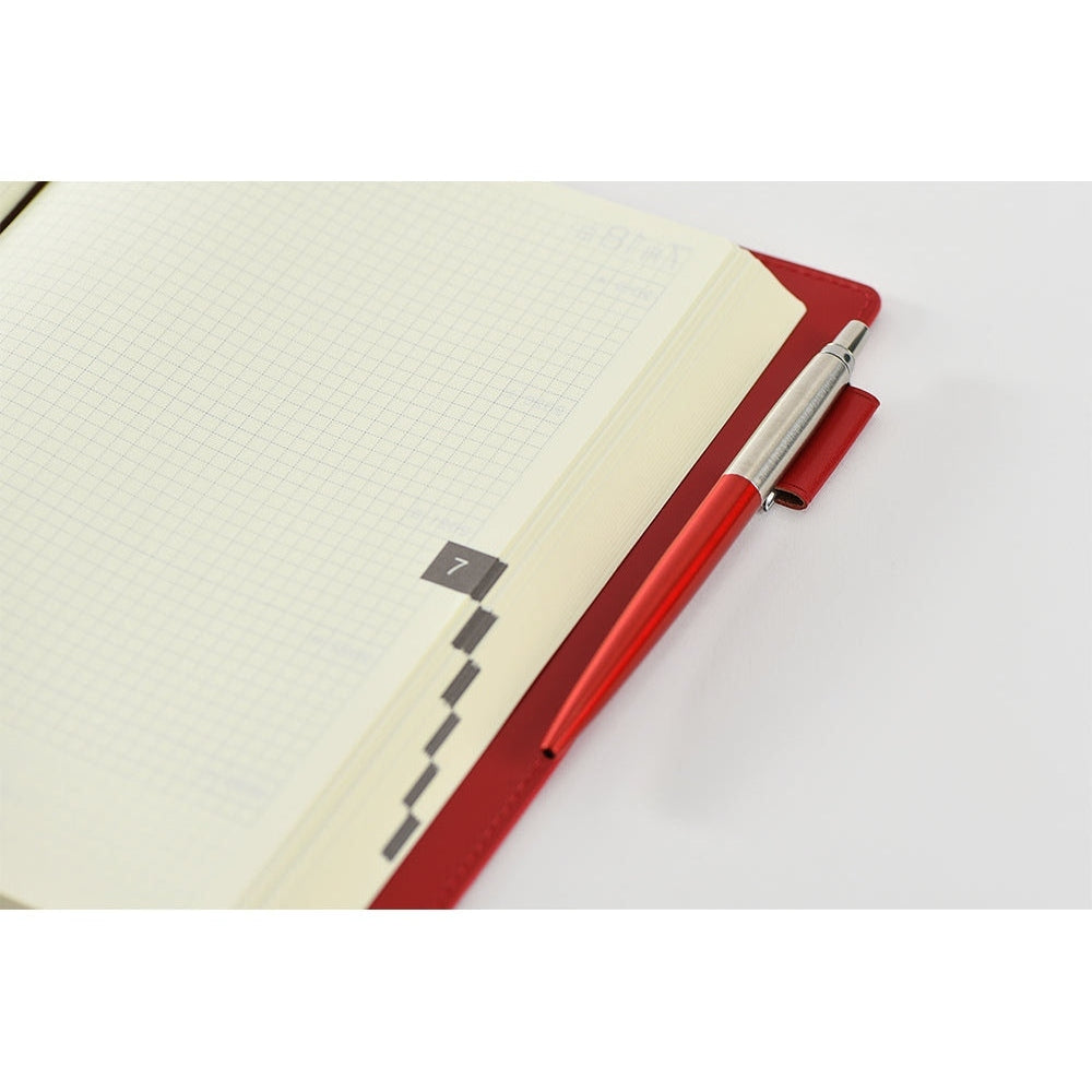 Hobonichi Techo 5-Year Techo Leather A5 Large Size Cover Red