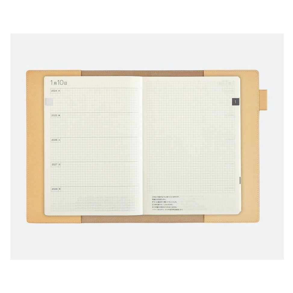 Hobonichi Techo 5-Year Techo Leather A6 Size Cover Natural
