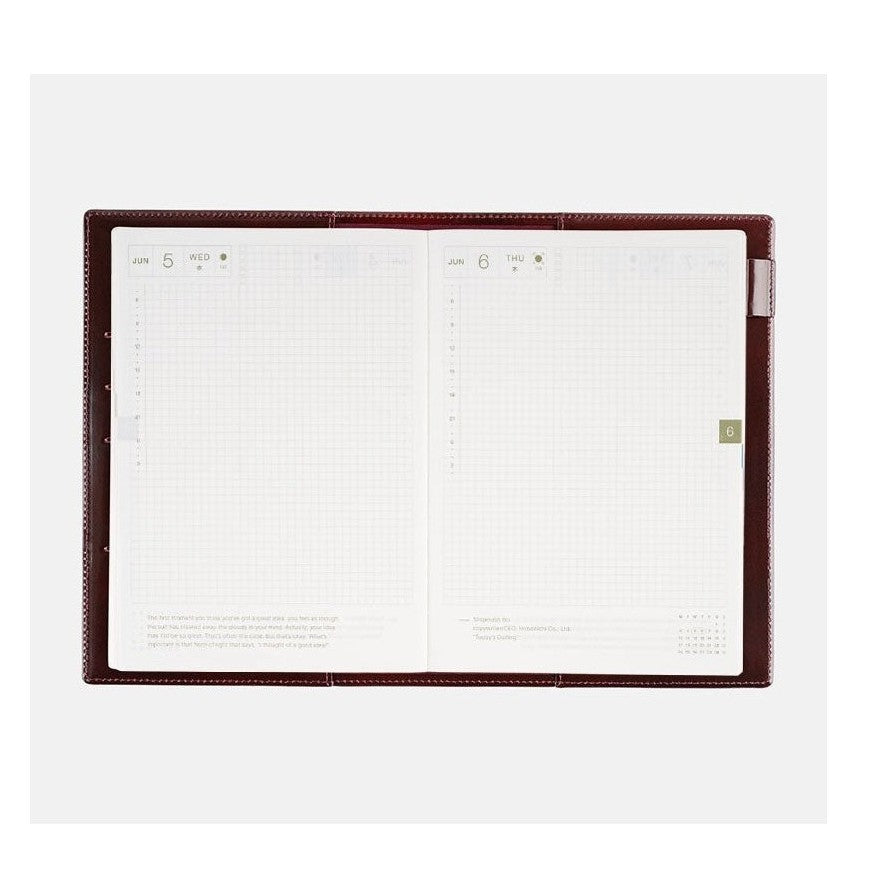 Hobonichi Techo A5 Cousins Leather: Taut Bordeaux Cover Only