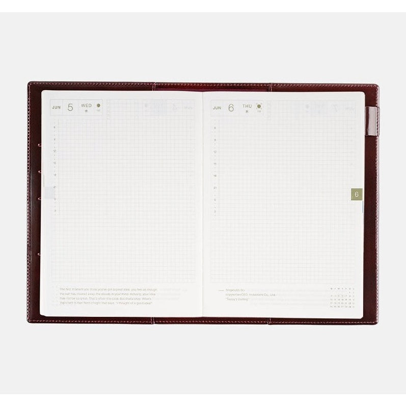 Hobonichi Techo A5 Cousins Leather: Taut Bordeaux Cover Only