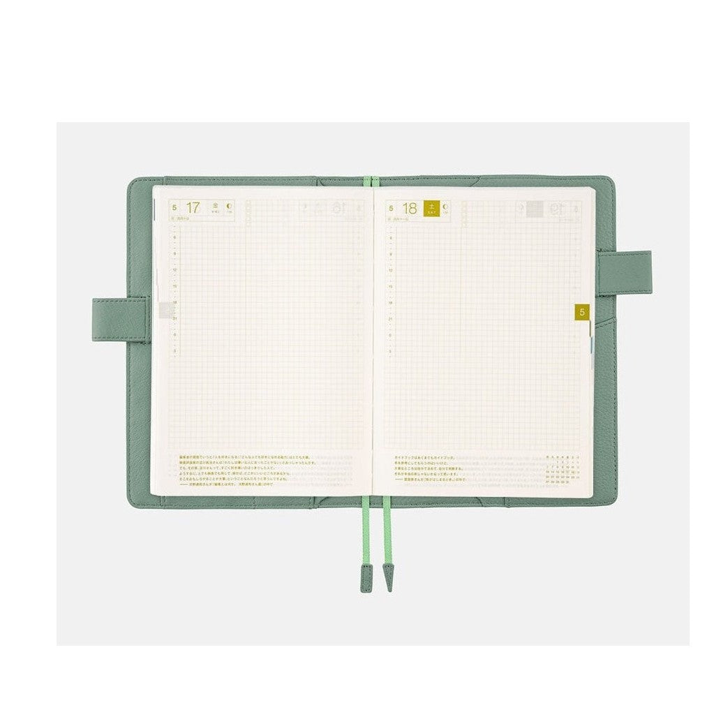 Hobonichi Techo A5 Cousins Leather: Water Green Cover Only